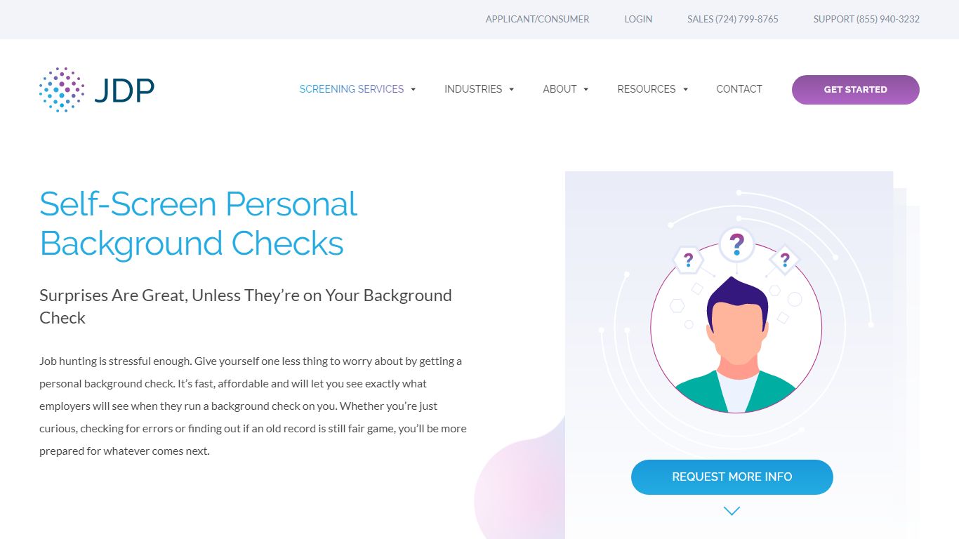 Self-Screen Background Check | Personal Online Background Check | JDP